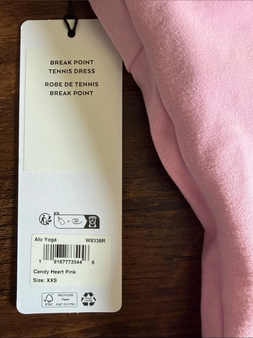 Alo Break Point Tennis Dress- Candy Heart Pink